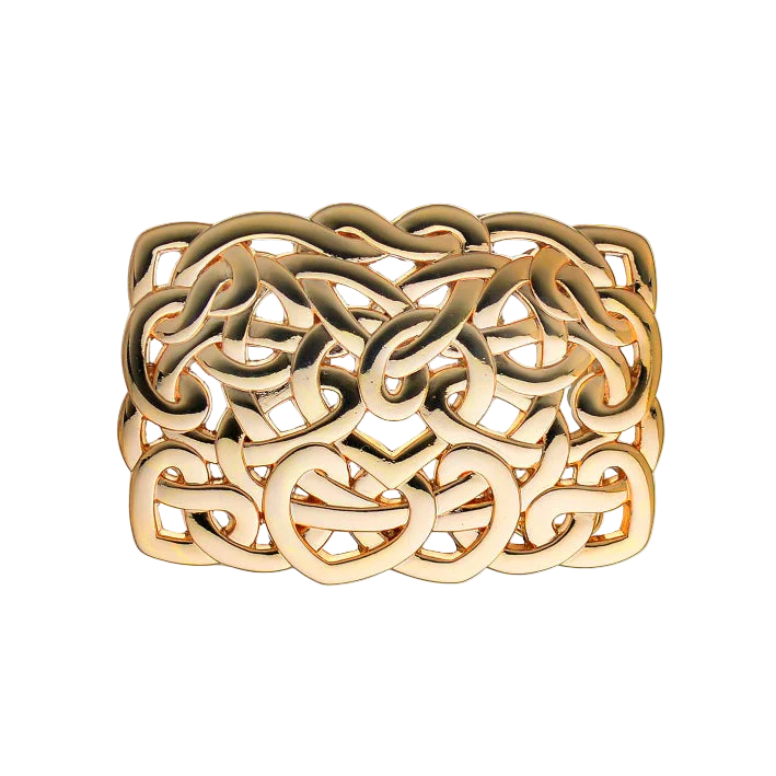 Gold belt buckle (100148-40-3) with Italian design, polished metal fashion accessory
