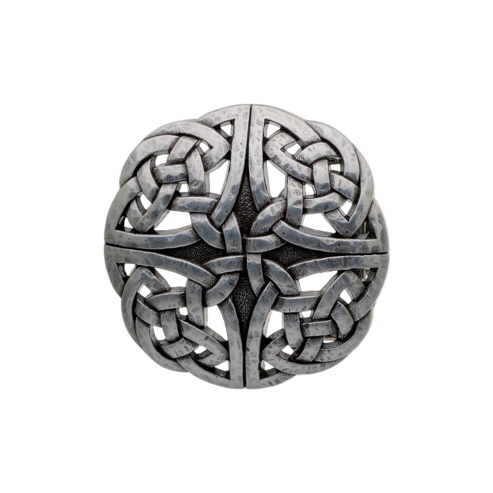 English silver belt buckle (100207-40) with Italian design, polished metal fashion accessory