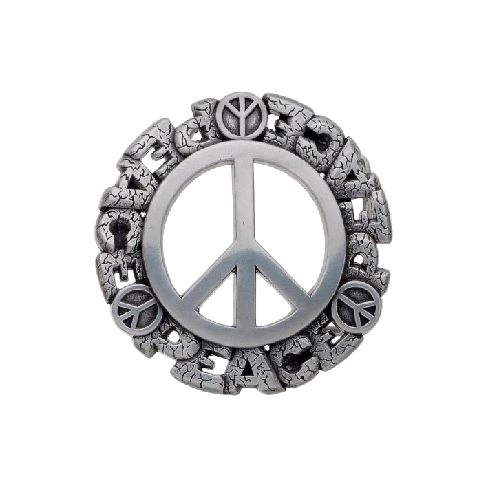 English silver belt buckle (100210-40) with Italian design, polished metal fashion accessory