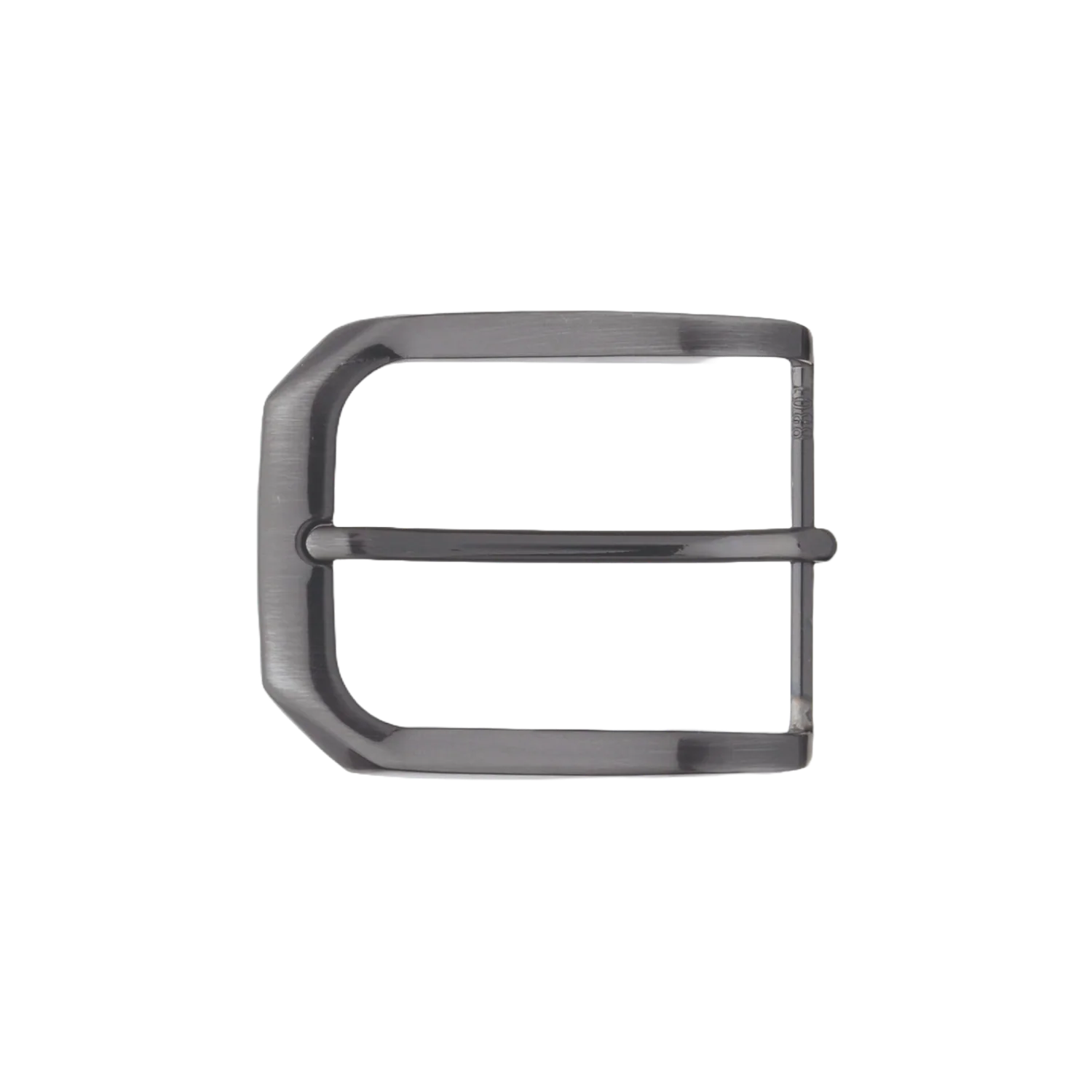 Chamfered Rectangle Frame 40mm belt buckle in Brushed Gun Metal.
