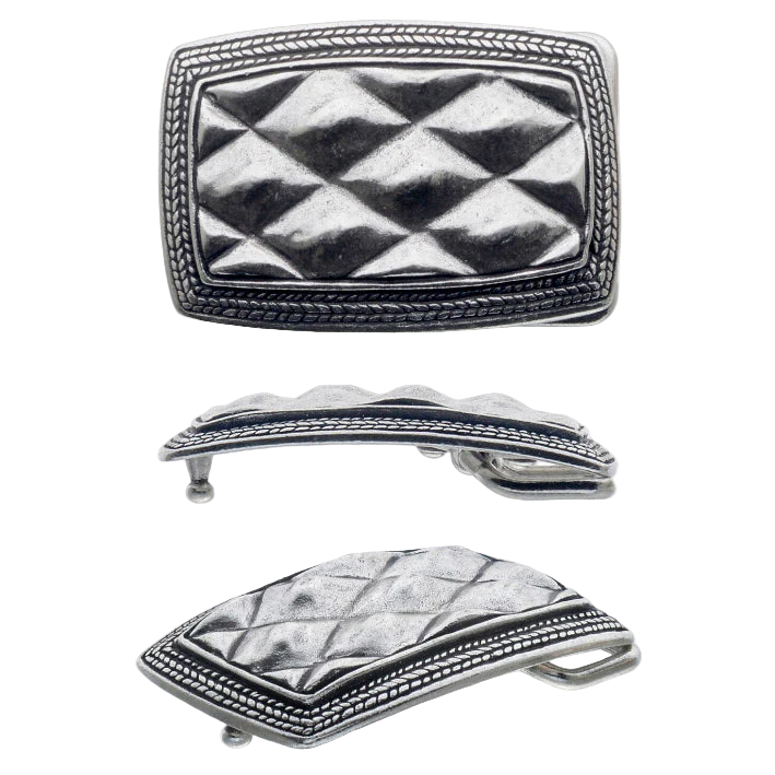 Geometric Mosaic 40mm belt buckle in English Silver.