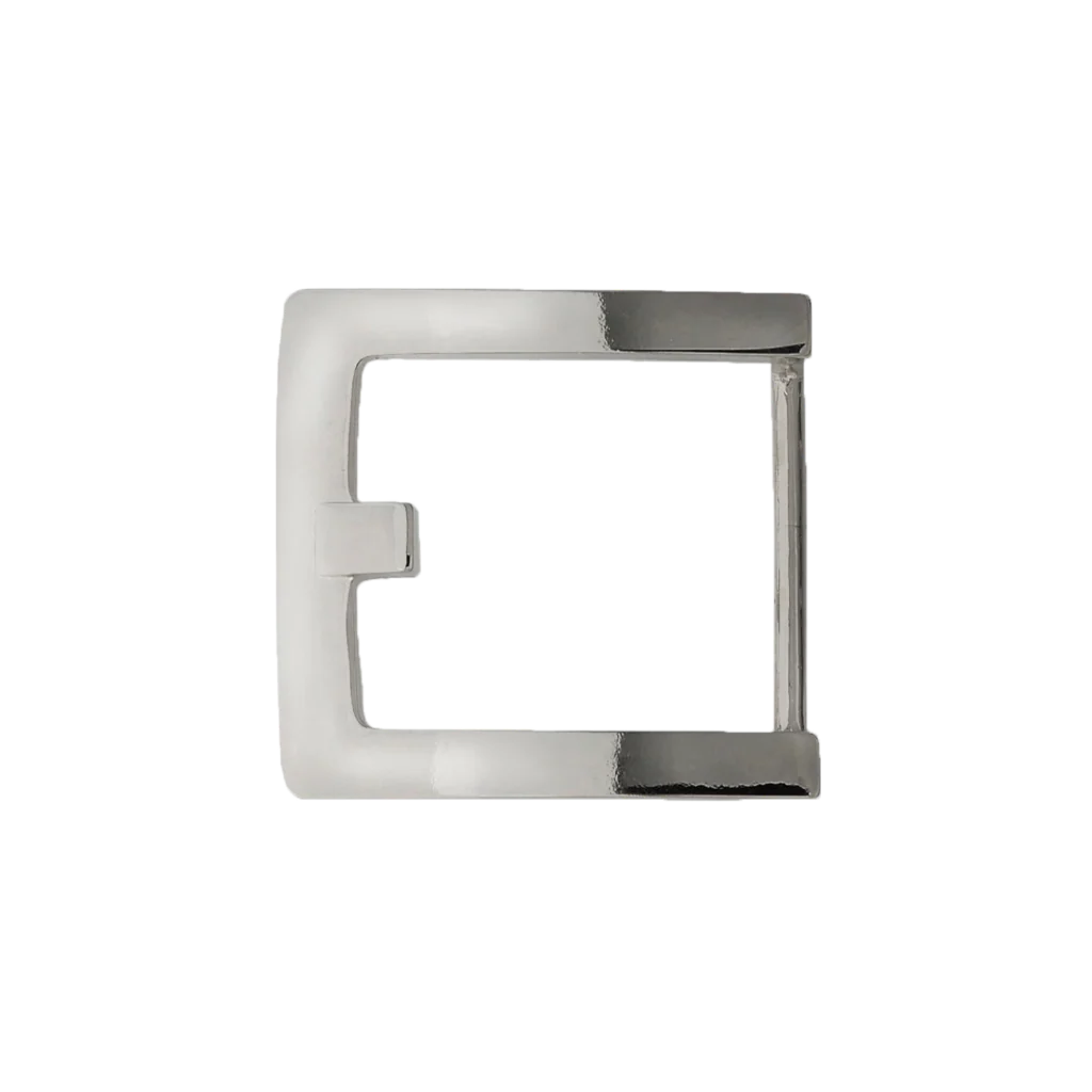 Sleek square 40mm belt buckle in Palladium Nickelfree HQ.