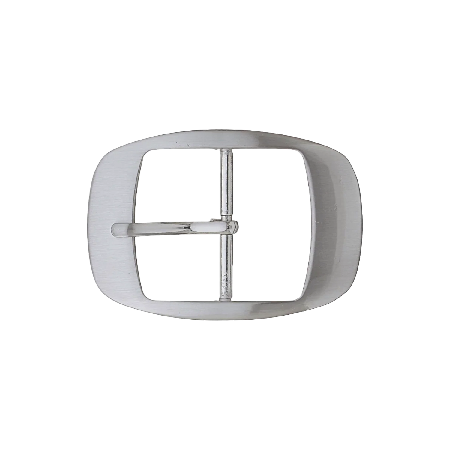 Soft Oval Frame 40mm belt buckle in Brushed Nickelfree.