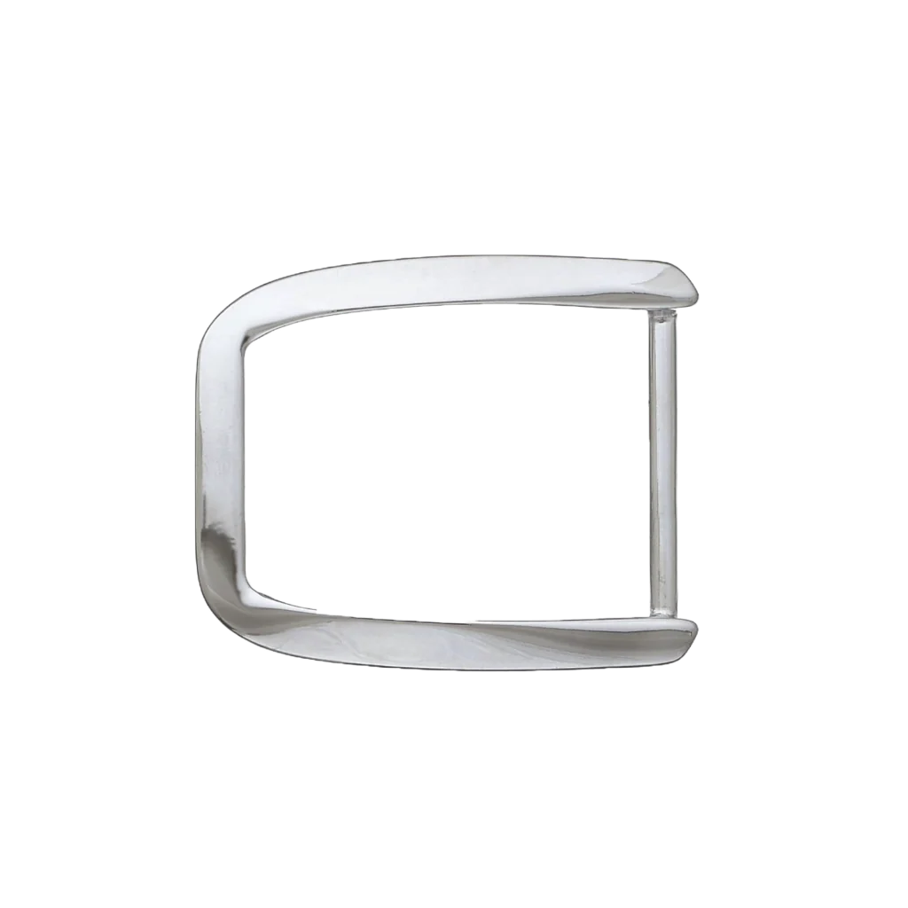 Curved D-frame 40mm belt buckle in Palladium Nickelfree HQ.