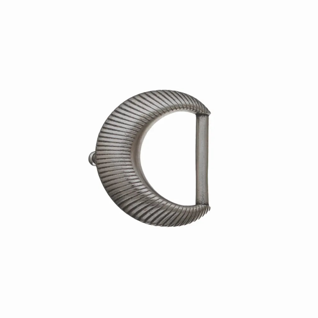 Ridged Crescent Loop 40mm in English Silver Finish.