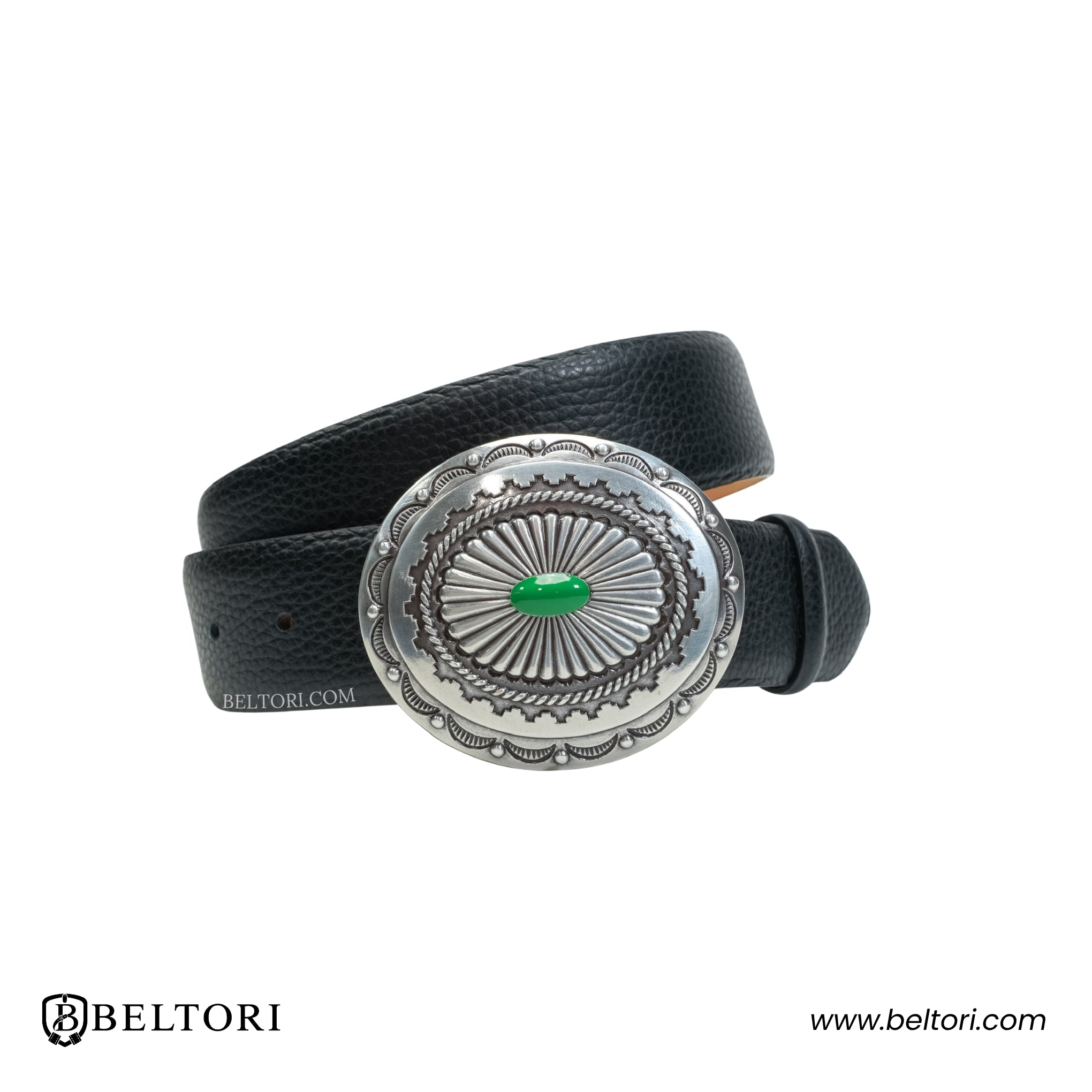 Concho Complete Belt – Black Leather