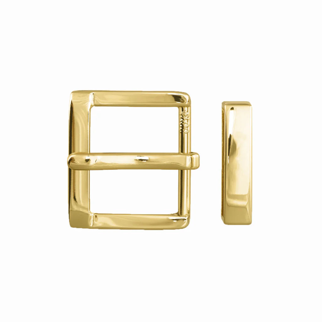 Square Frame + Loop 40mm belt buckle in Gold Palladium Nickelfree HQ.