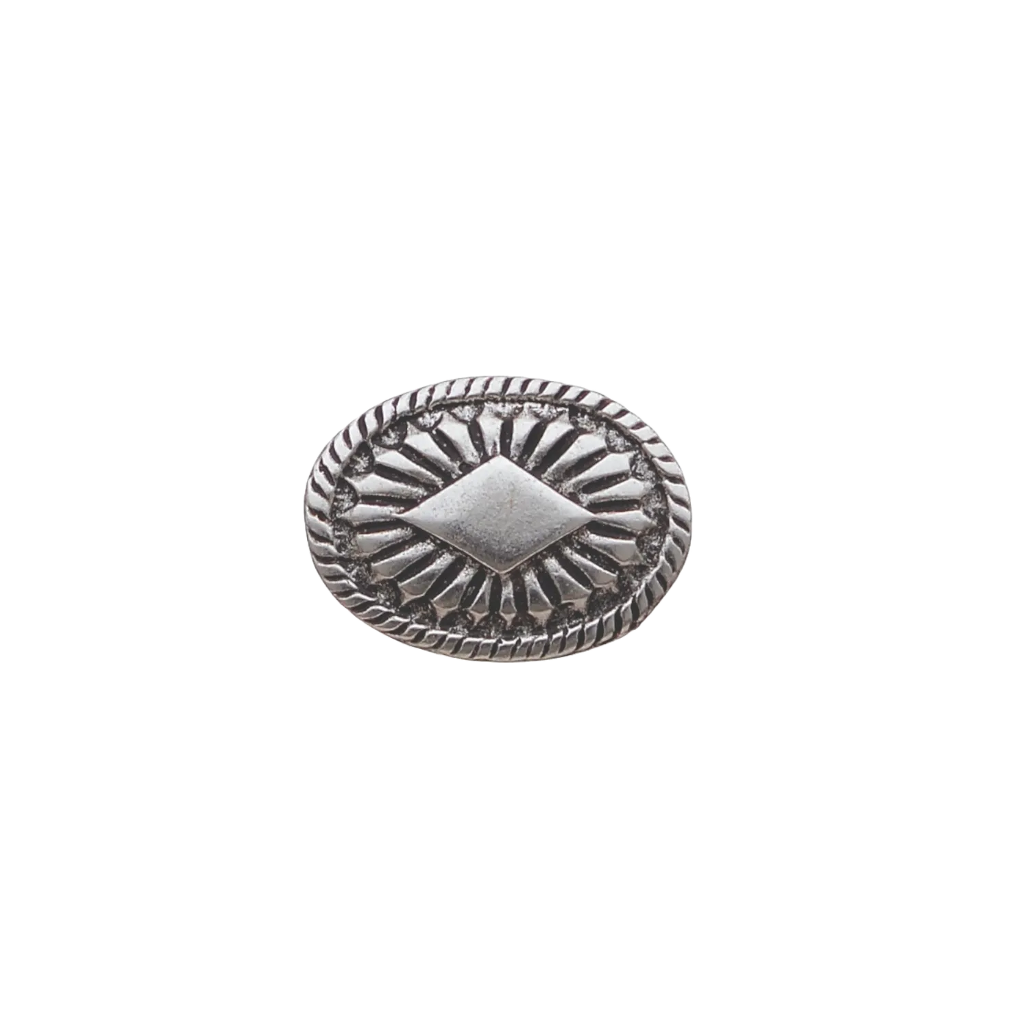 Decorative belt buckle in English Silver.