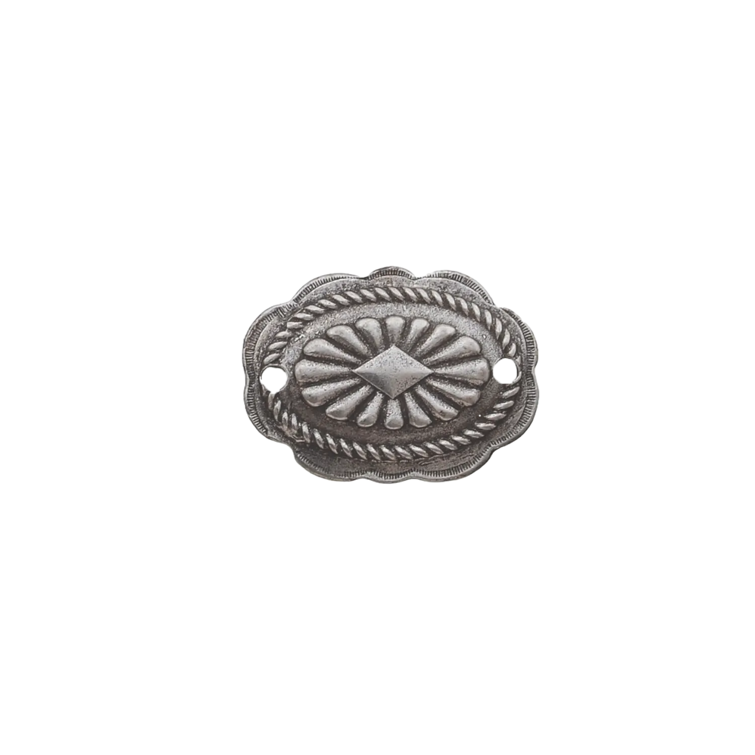 Decorative belt buckle in English Silver.