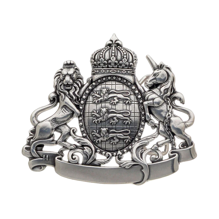 English silver belt buckle model 100117-40, Italian design fashion accessory