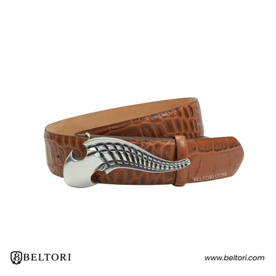Curved Blade Complete Belt – Brown Leather