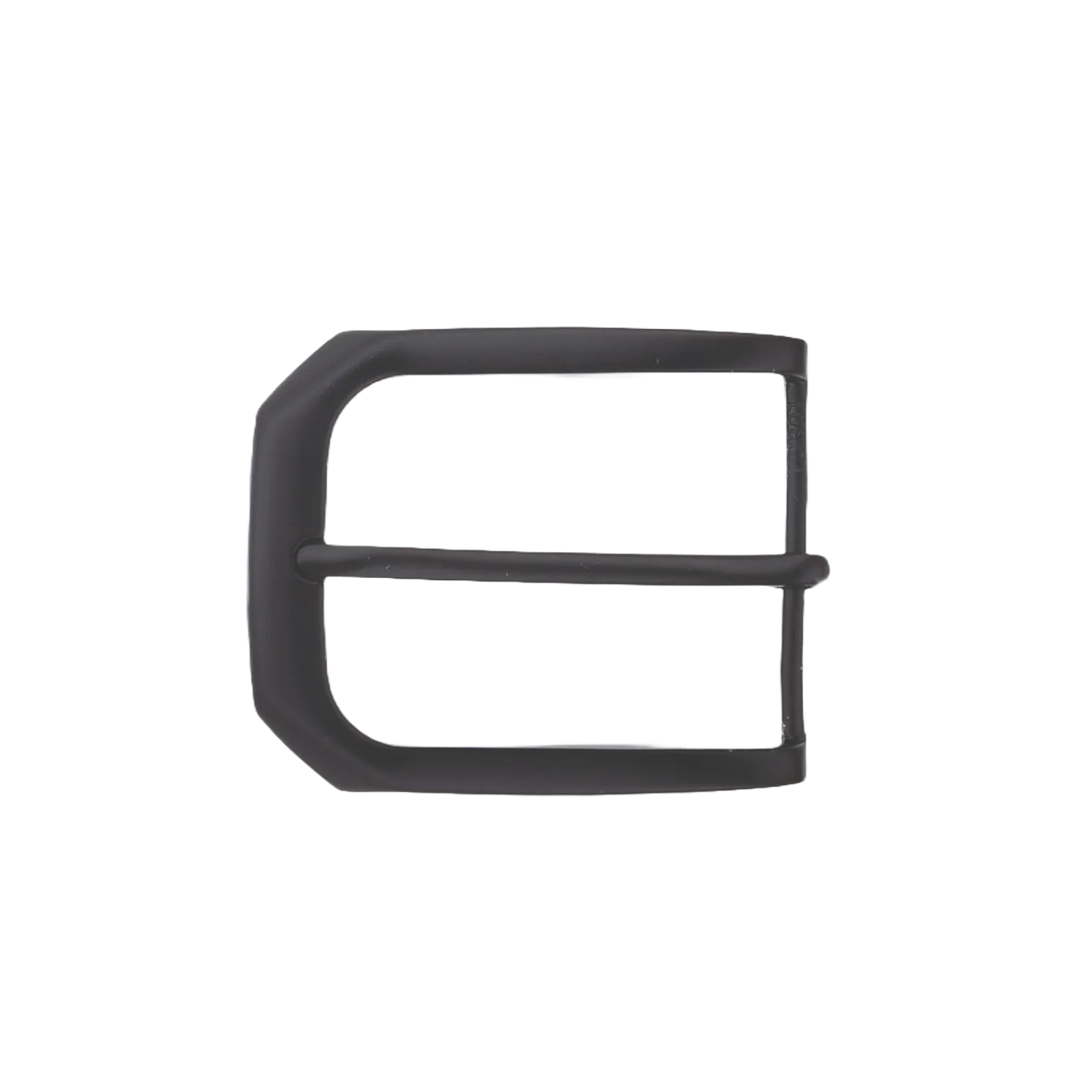 Chamfered Rectangle Frame 40mm belt buckle in Black. 