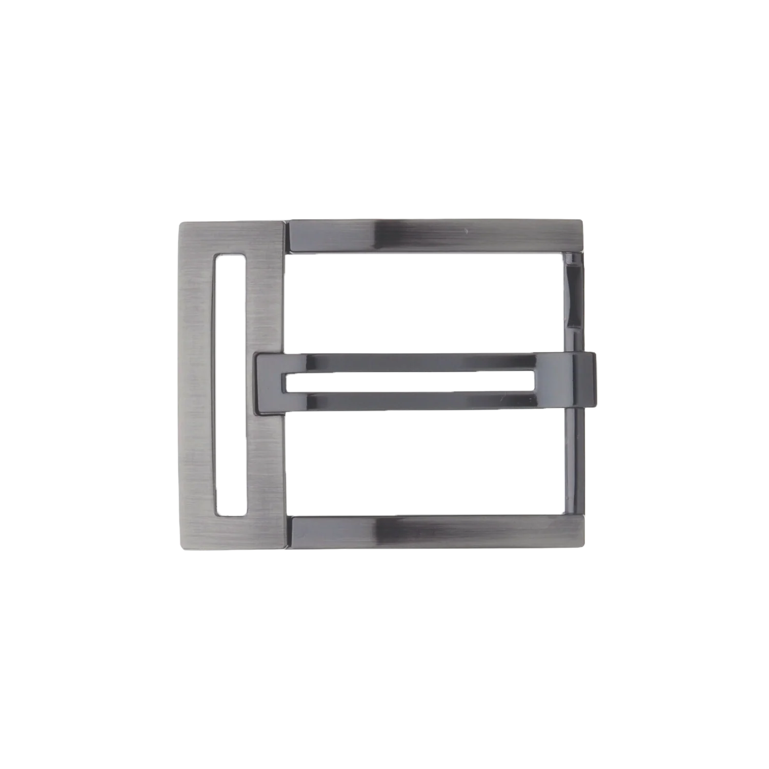 Minimalist Slide-Lock Frame 40mm belt buckle in Brushed Gun Metal.