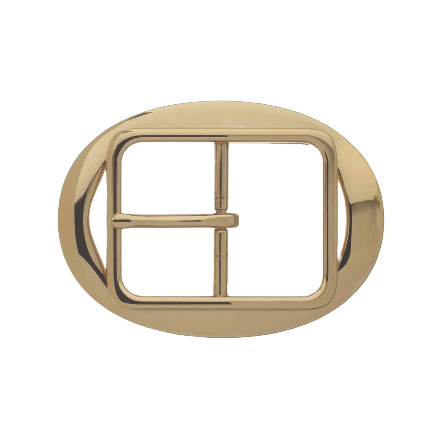 Oval frame 40mm belt buckle in Old Gold.