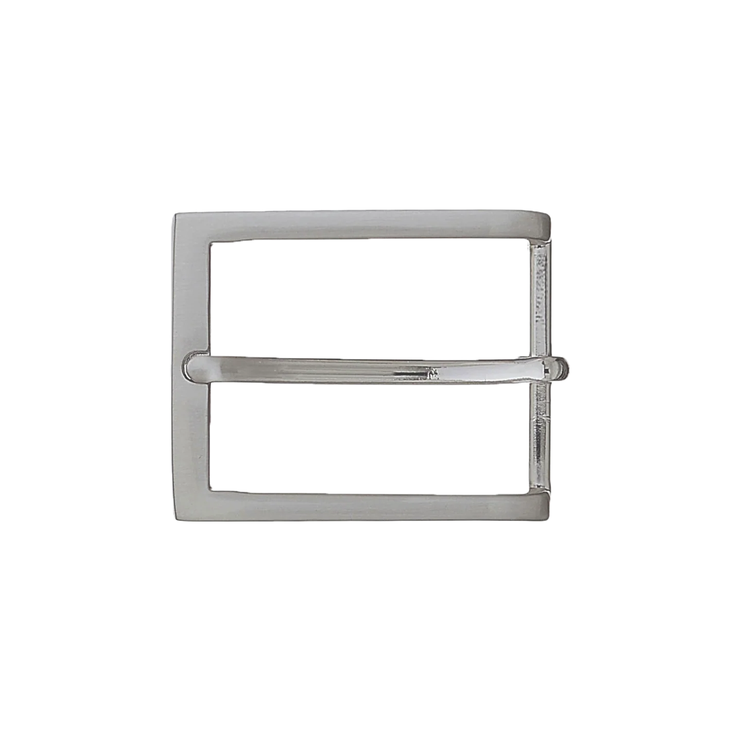 Classic Square Frame 40mm belt buckle in Brushed Nickelfree. 
