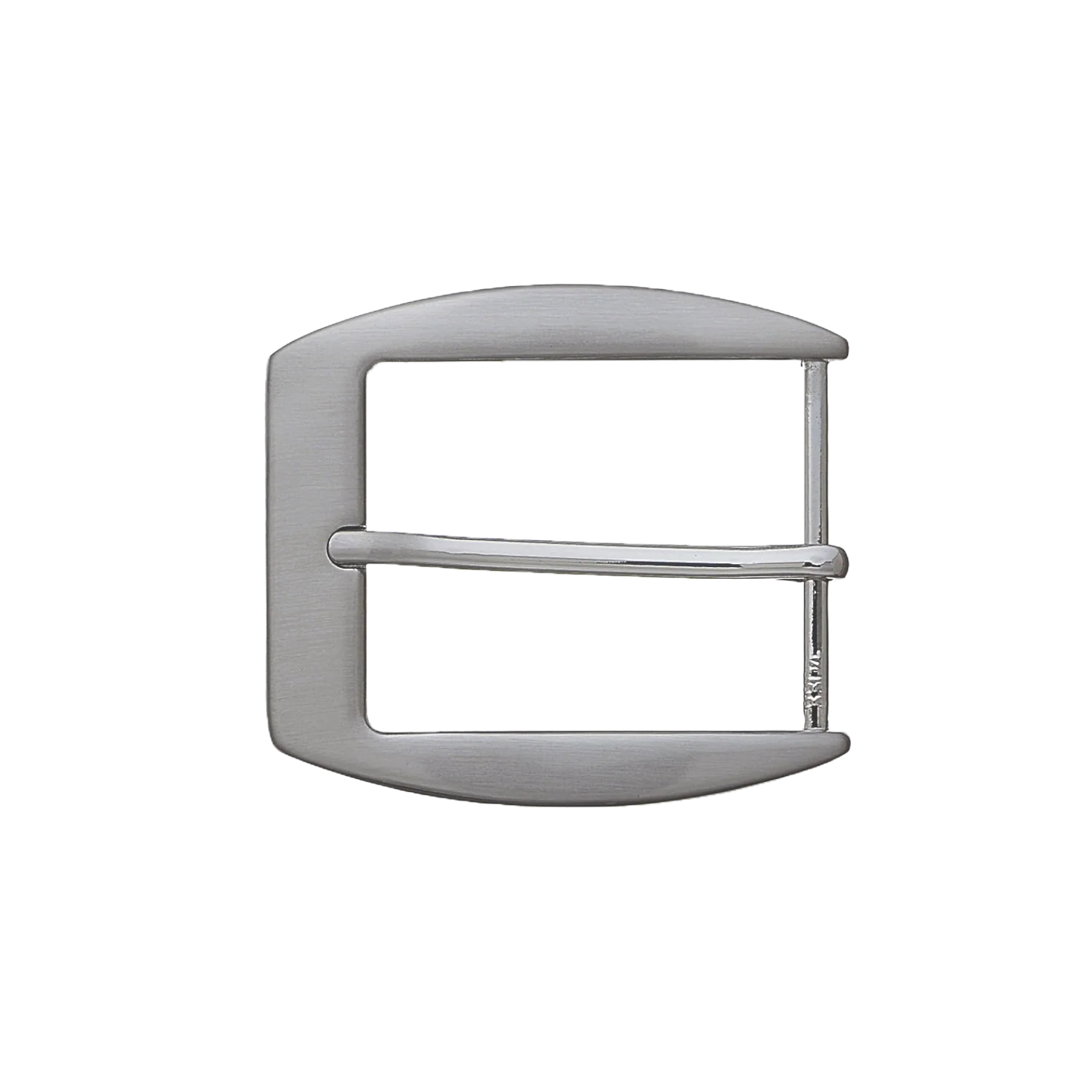 Curved Square 40mm belt buckle in Brushed Nickelfree.