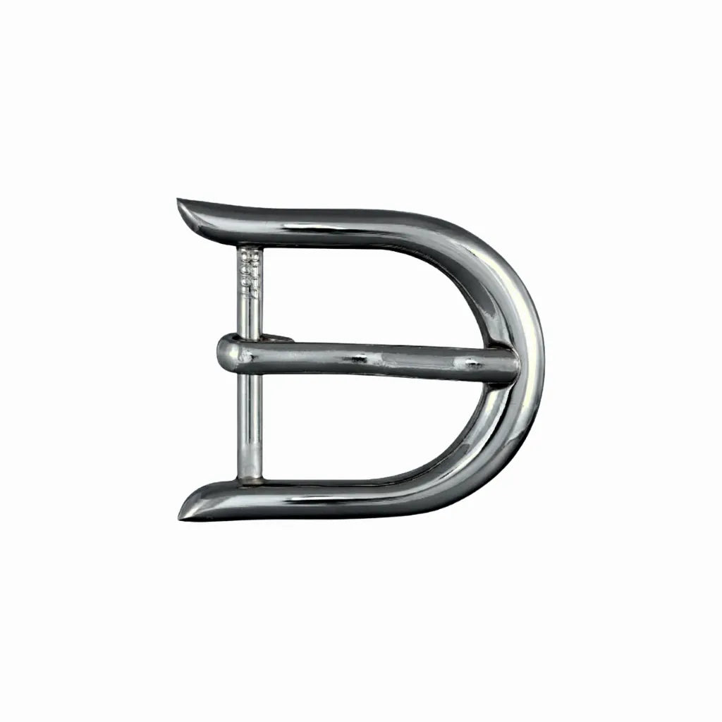 Rounded Arc Prong 40mm&nbsp;Belt Buckle – Shiny Gun Metal, Zamak