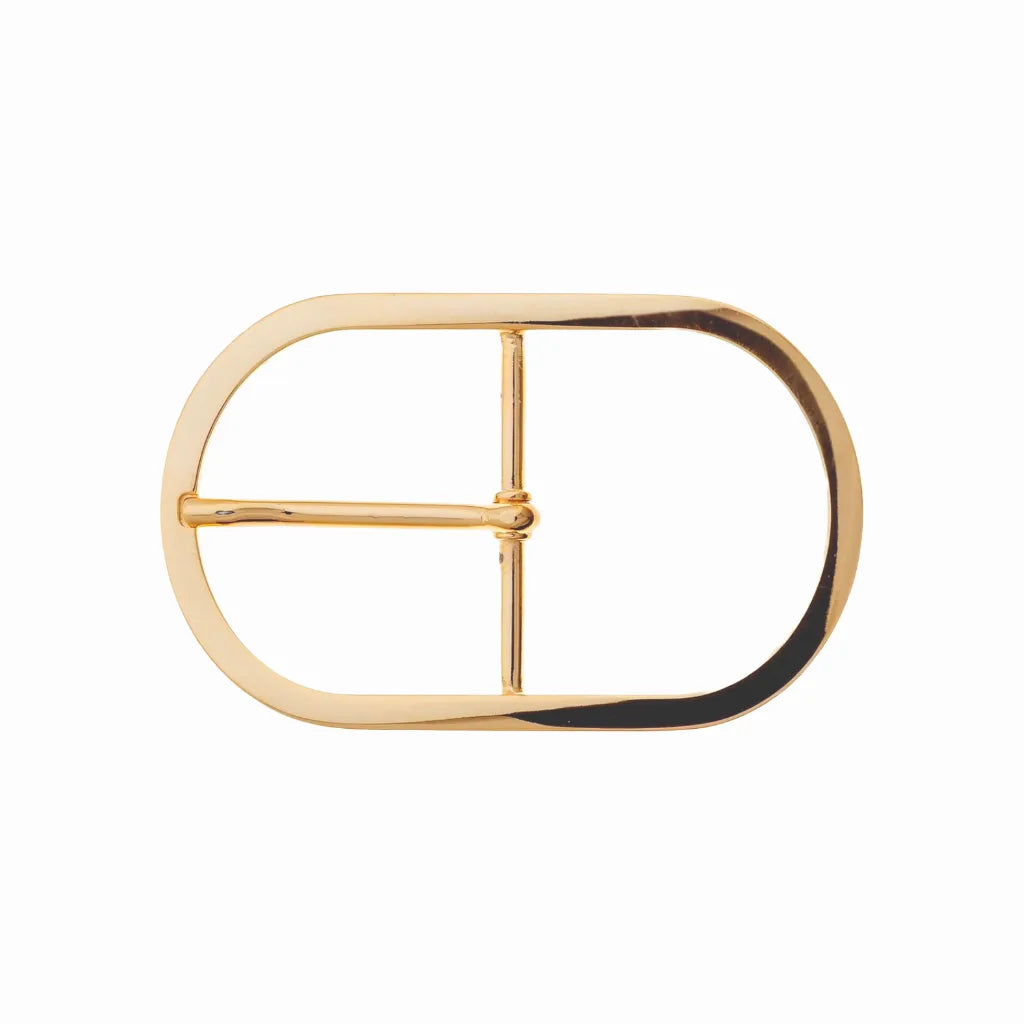 Oval Frame Prong 40mm belt buckle in Light Gold Palladium Nickelfree HQ. 