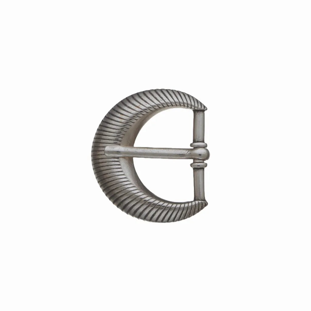 Ridged Crescent Prong 40mm in English Silver Finish.