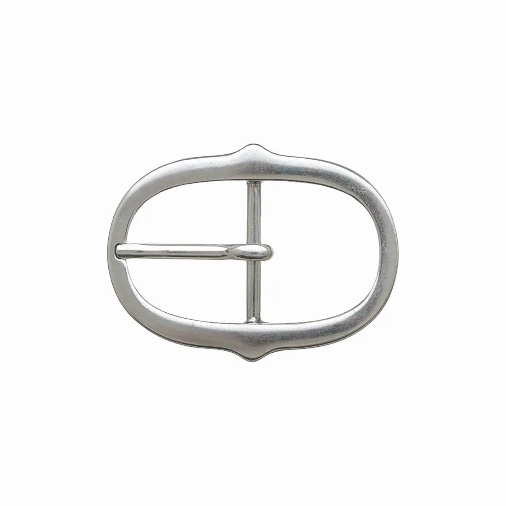 Crested Oval Prong 40mm in English Silver Finish.
