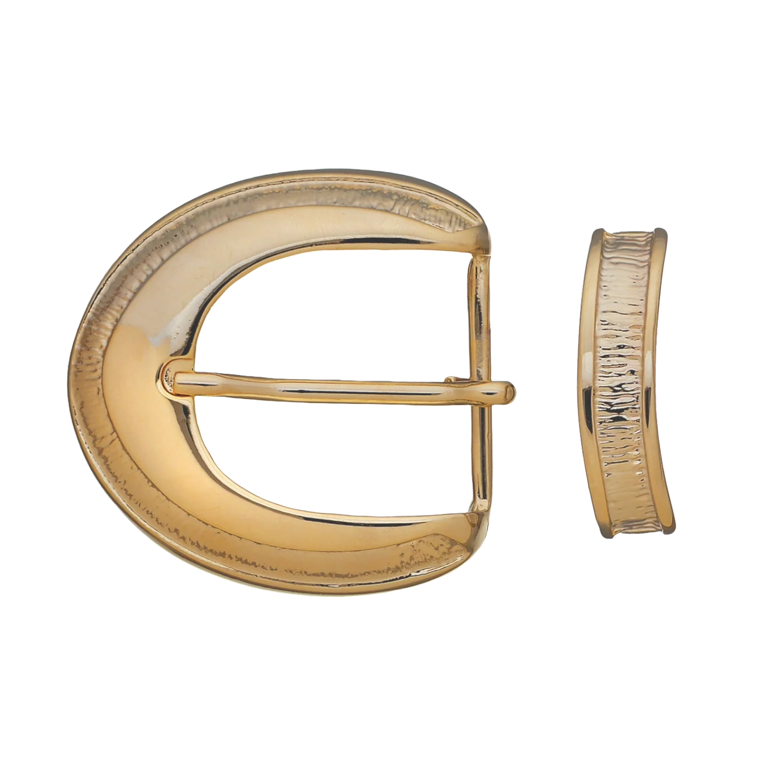 Engraved D-Frame + Loop 40mm belt buckle in Light Gold Palladium Nickelfree HQ. 