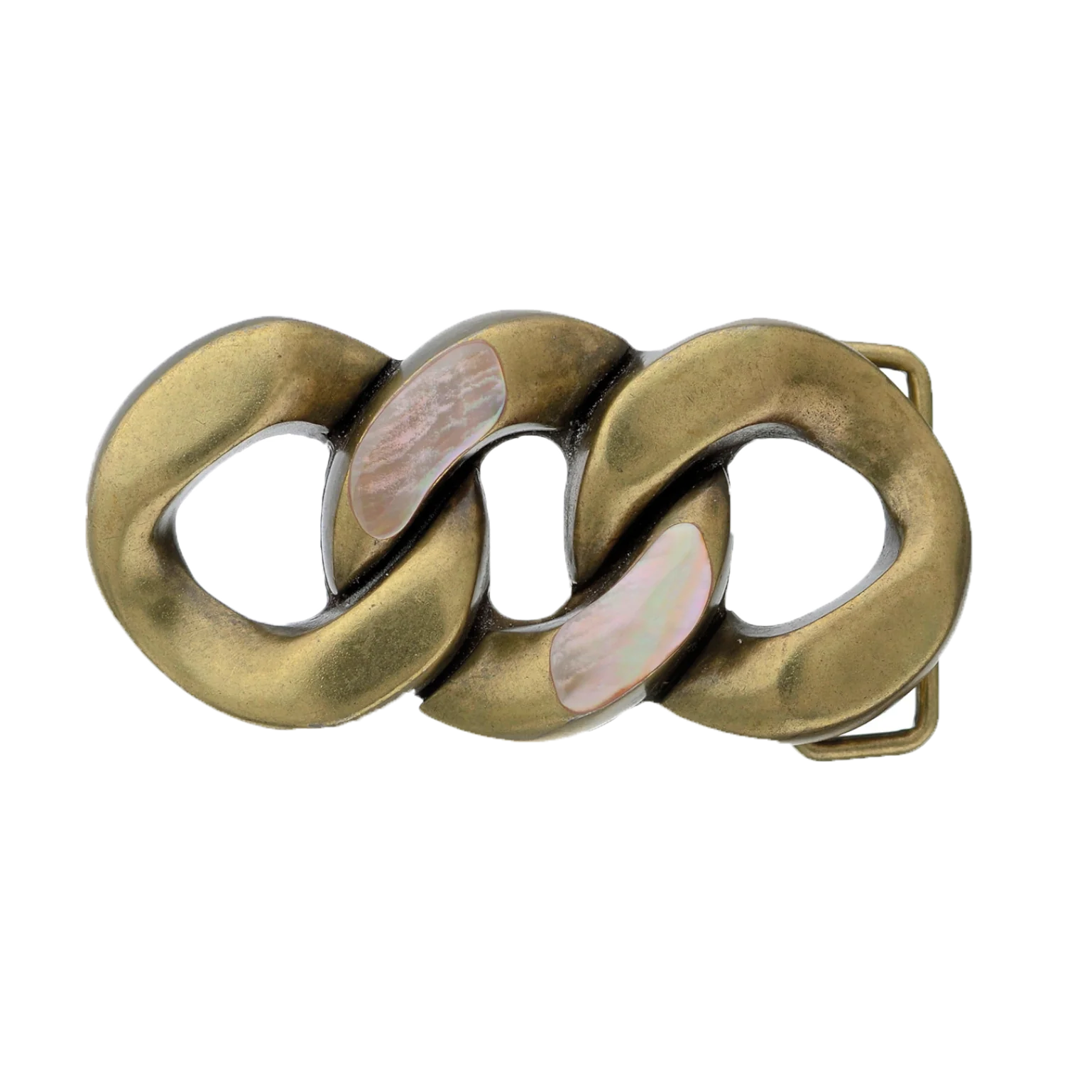 Chain Link 40mm belt buckle in Light Gold.