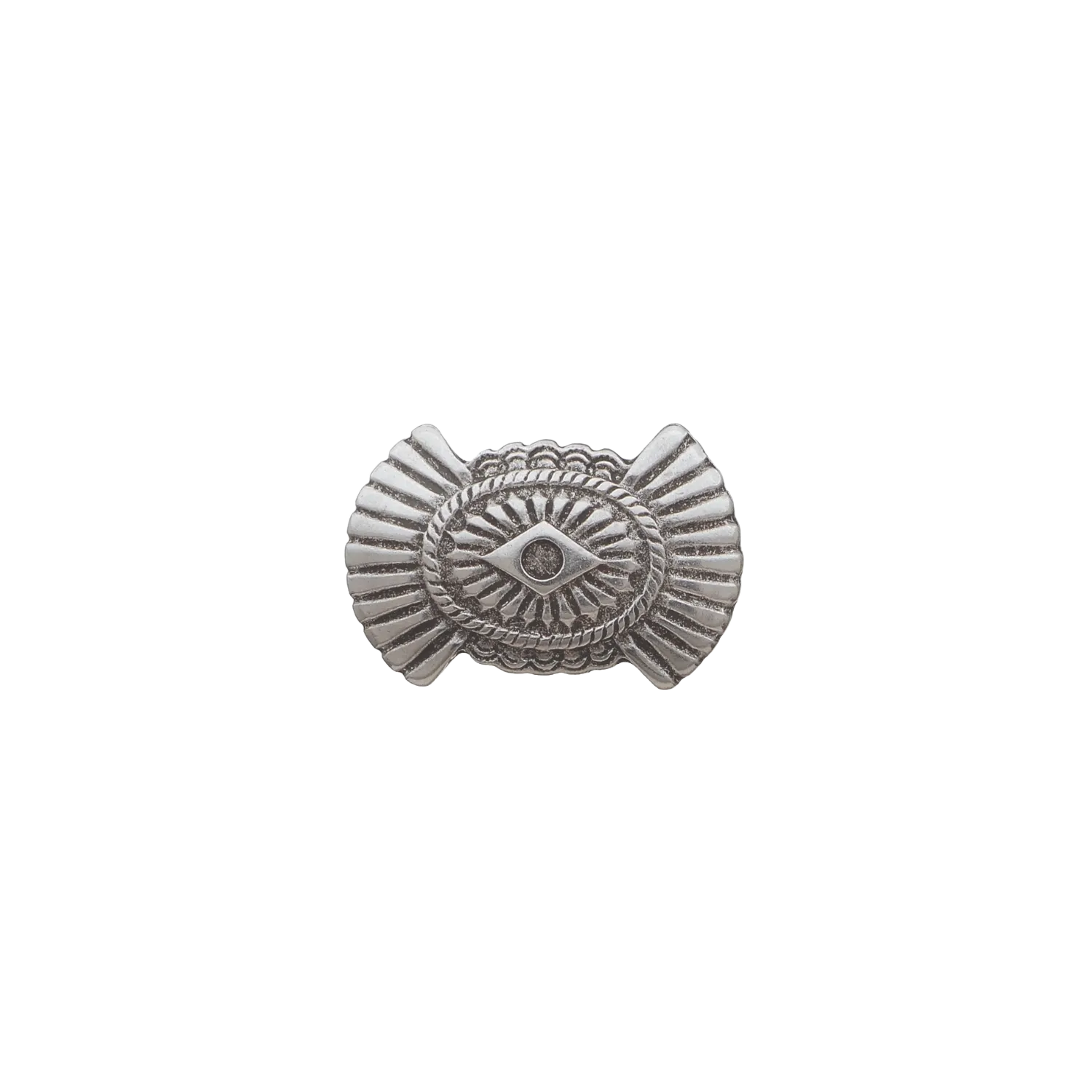 Decorative belt buckle in English Silver. 