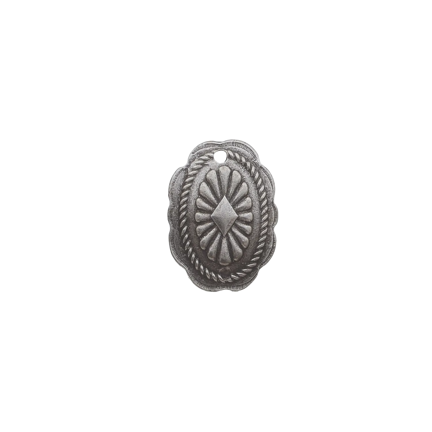 Decorative belt buckle in English Silver. 