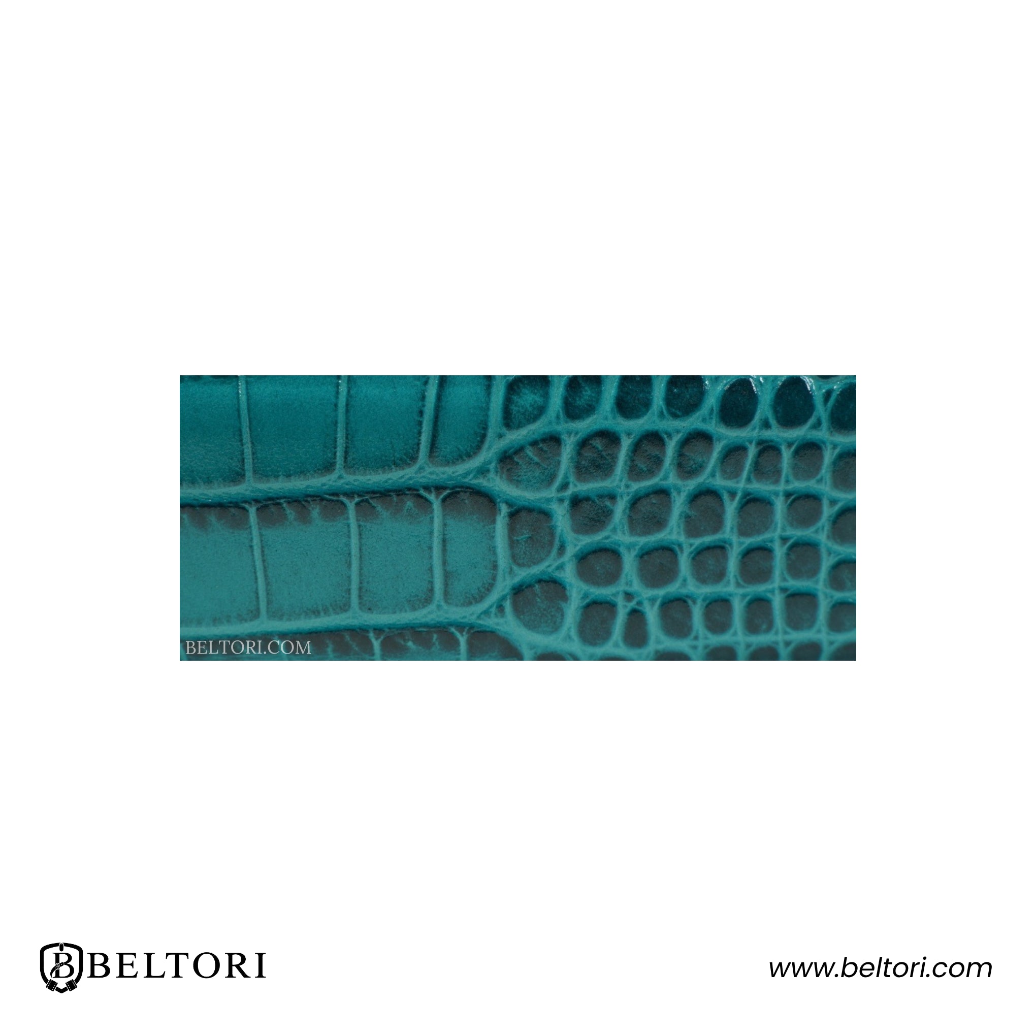 Belt with Foresta (Blue Green) Leather